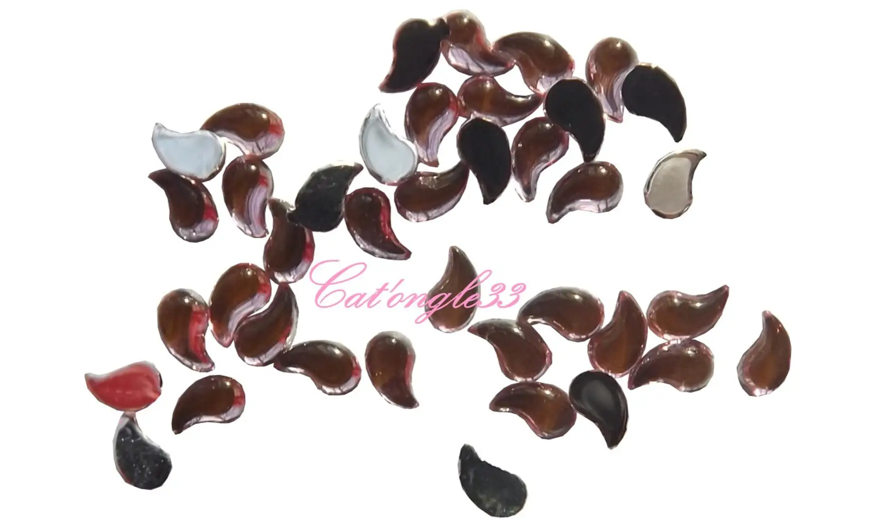 Strass larme rose clair