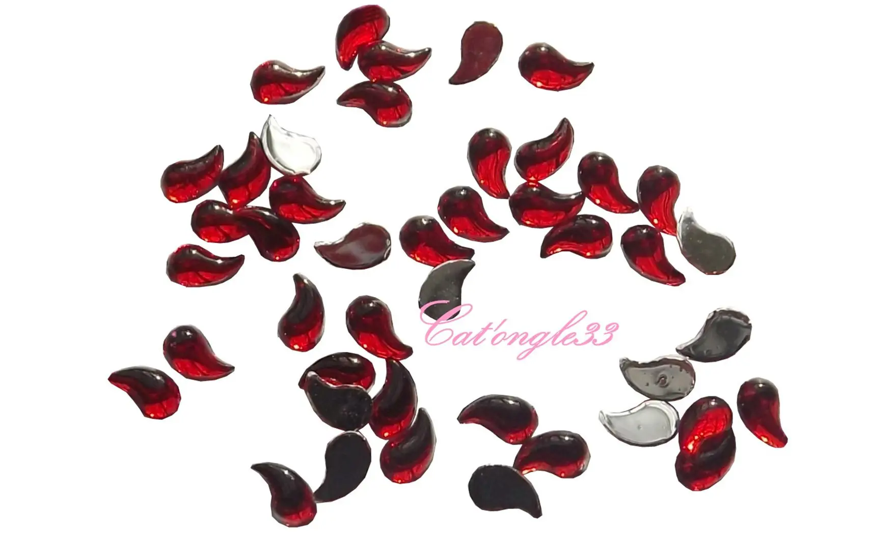 Strass larme rouge