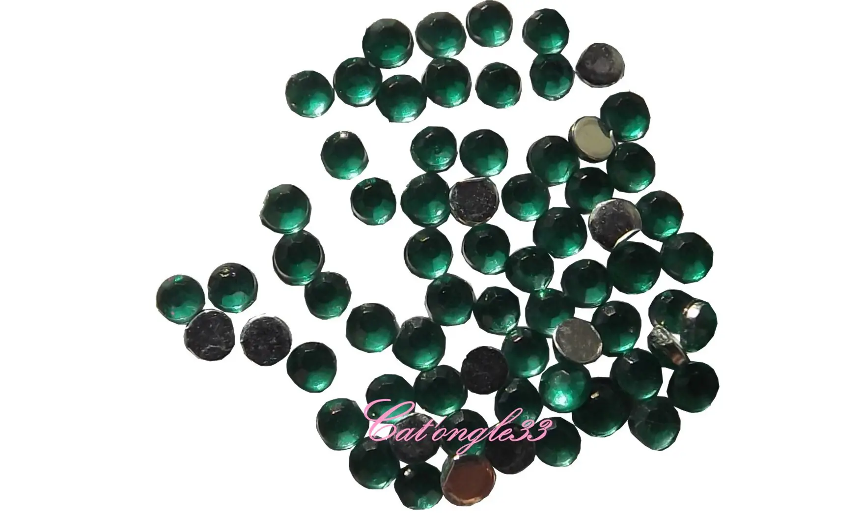 Strass rond vert sapin 1,5mm
