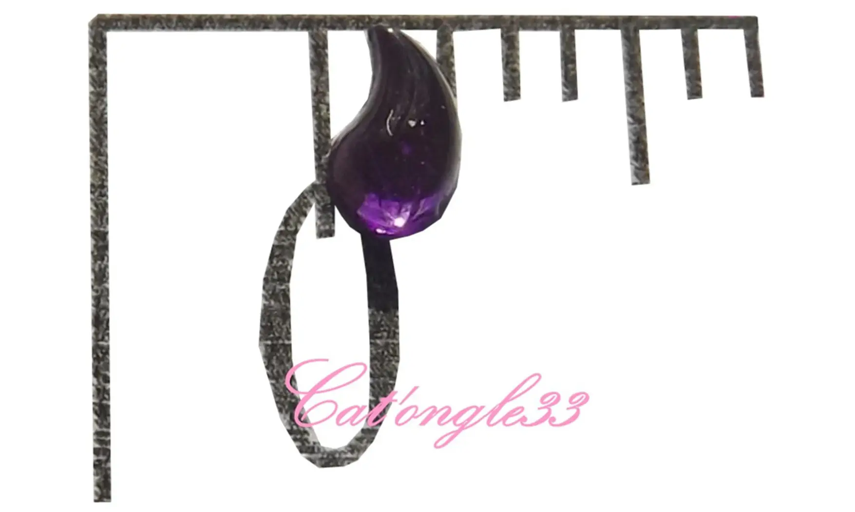 Strass larme violet