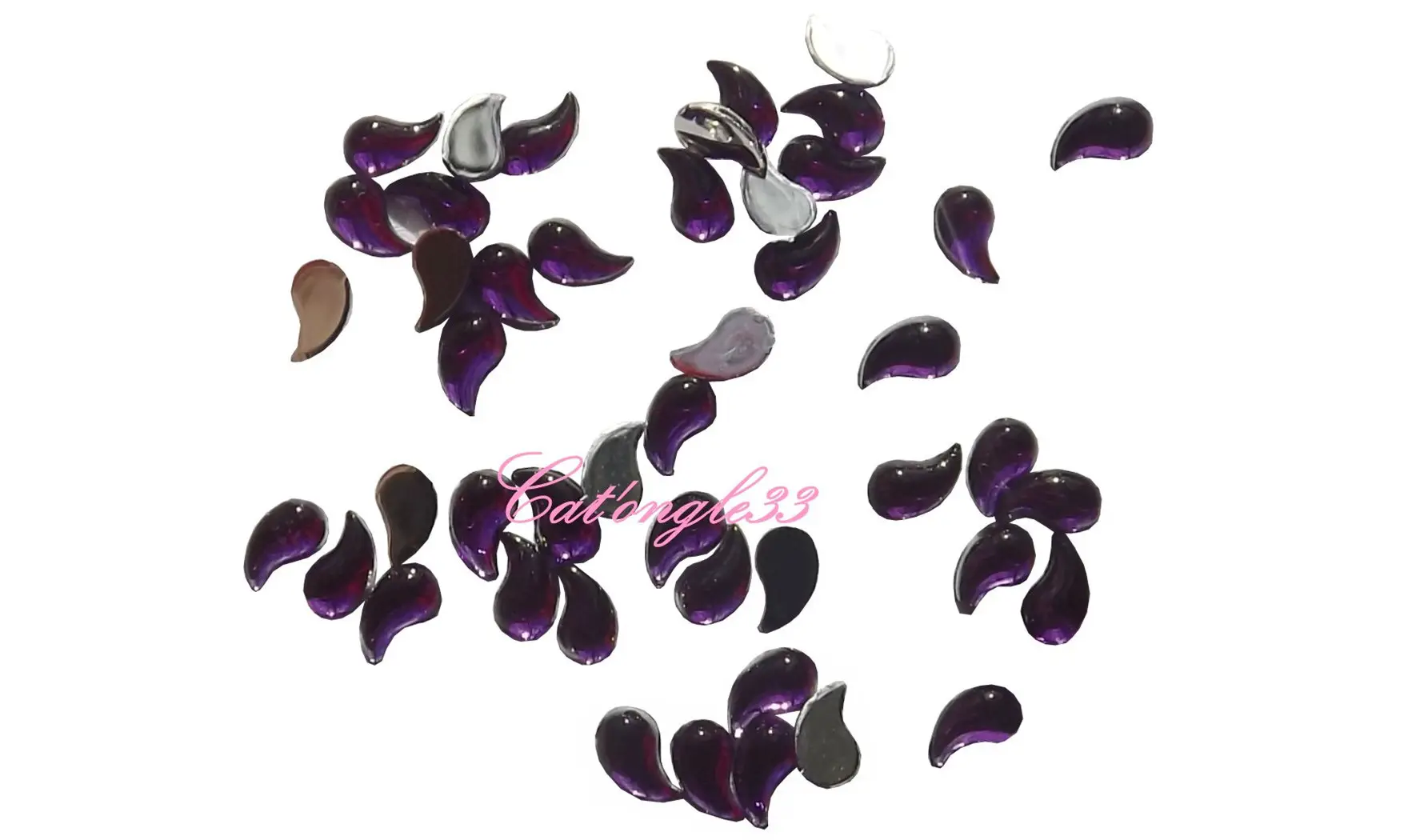 Strass larme violet