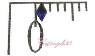 Strass losange bleu roi