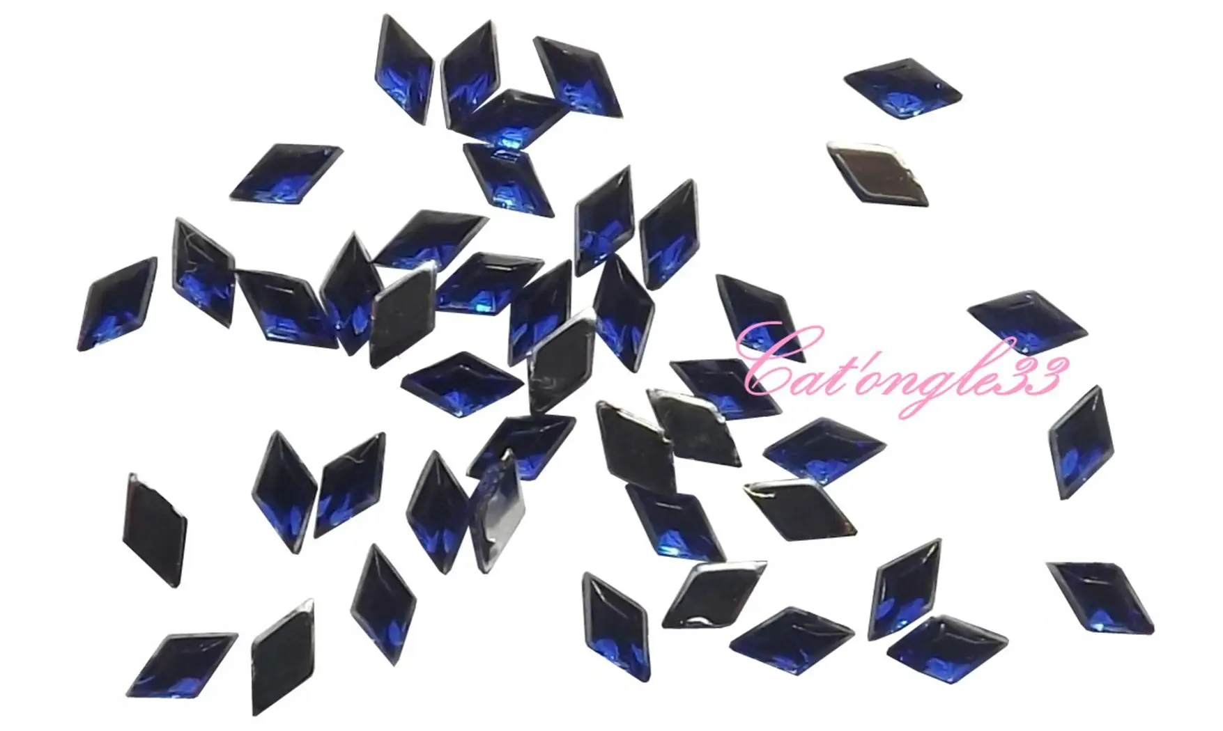 Strass losange bleu roi