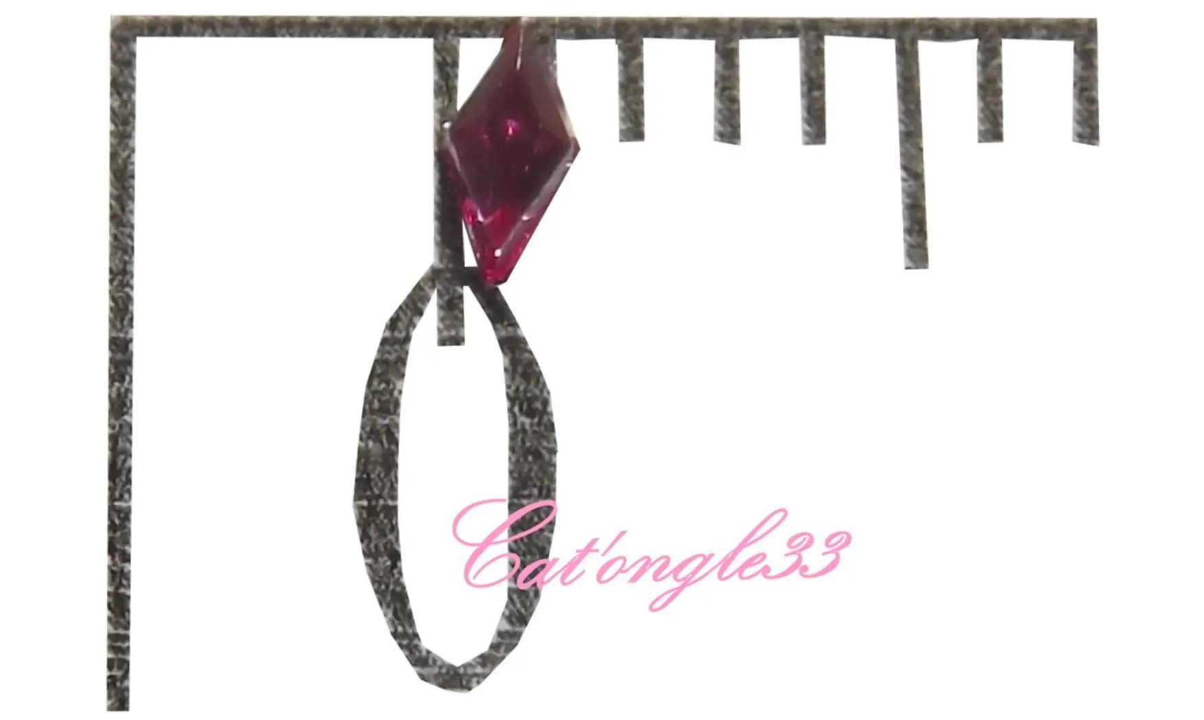Strass losange fuchsia