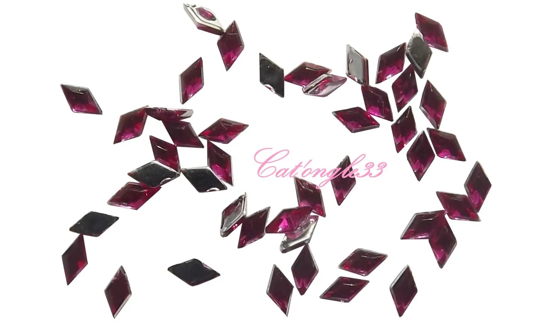 Strass losange fuchsia