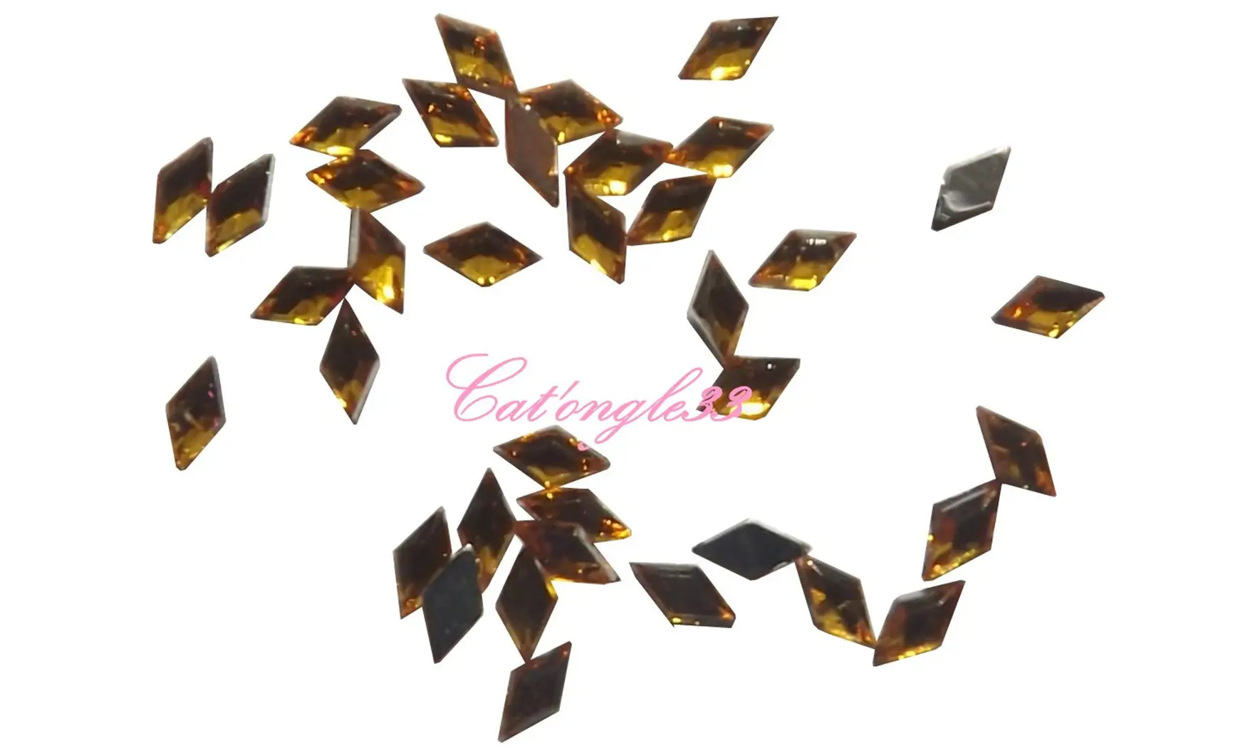 Strass losange jaune