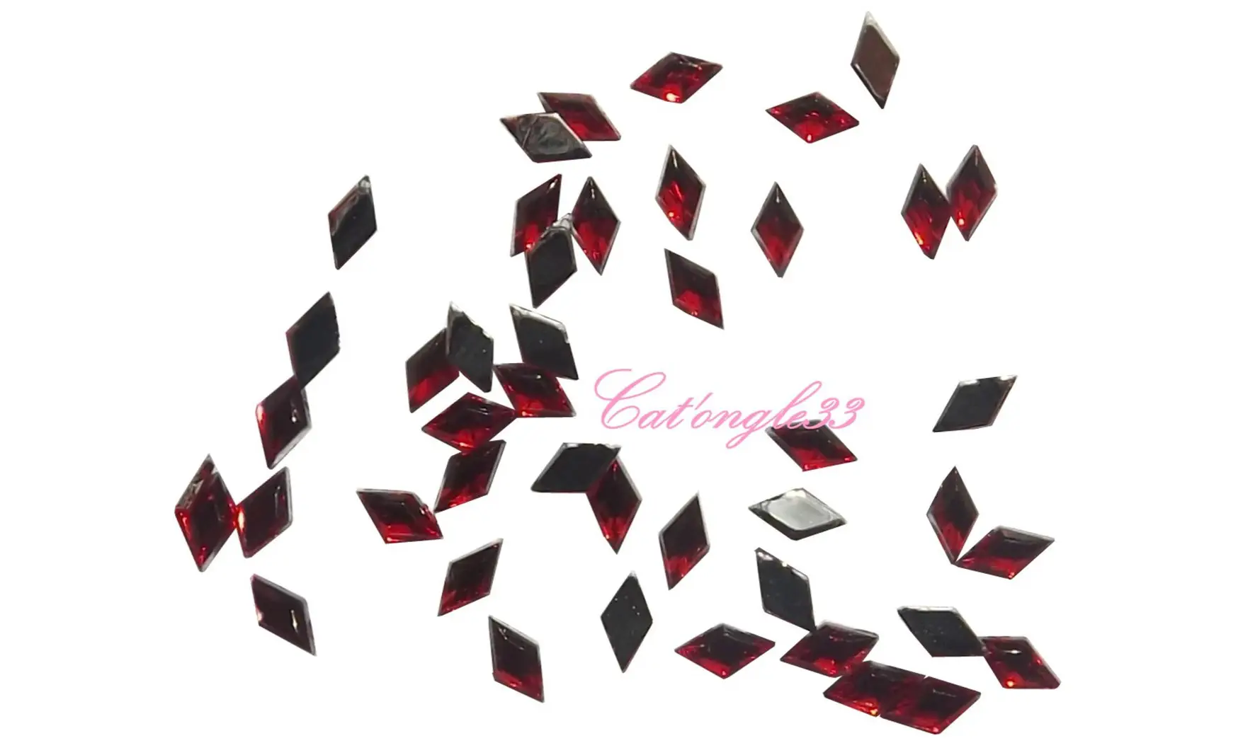 Strass losange rouge
