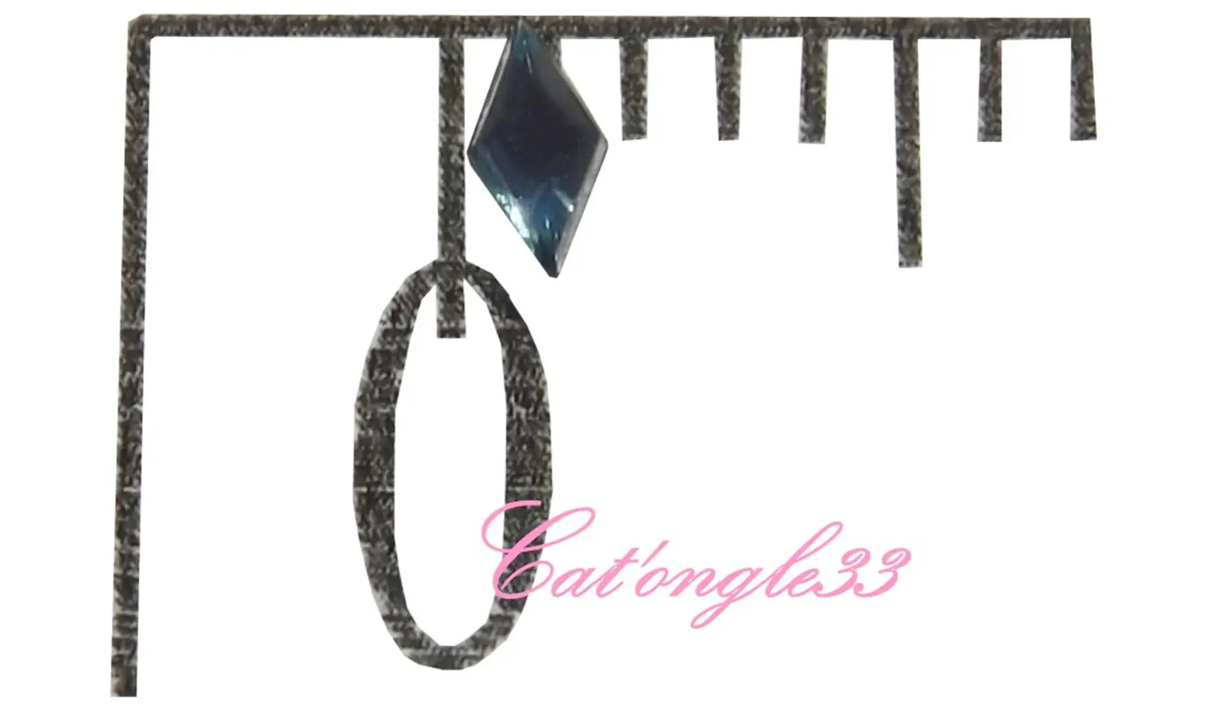 Strass losange turquoise