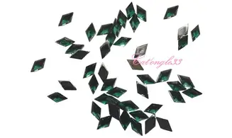 Strass losange vert sapin