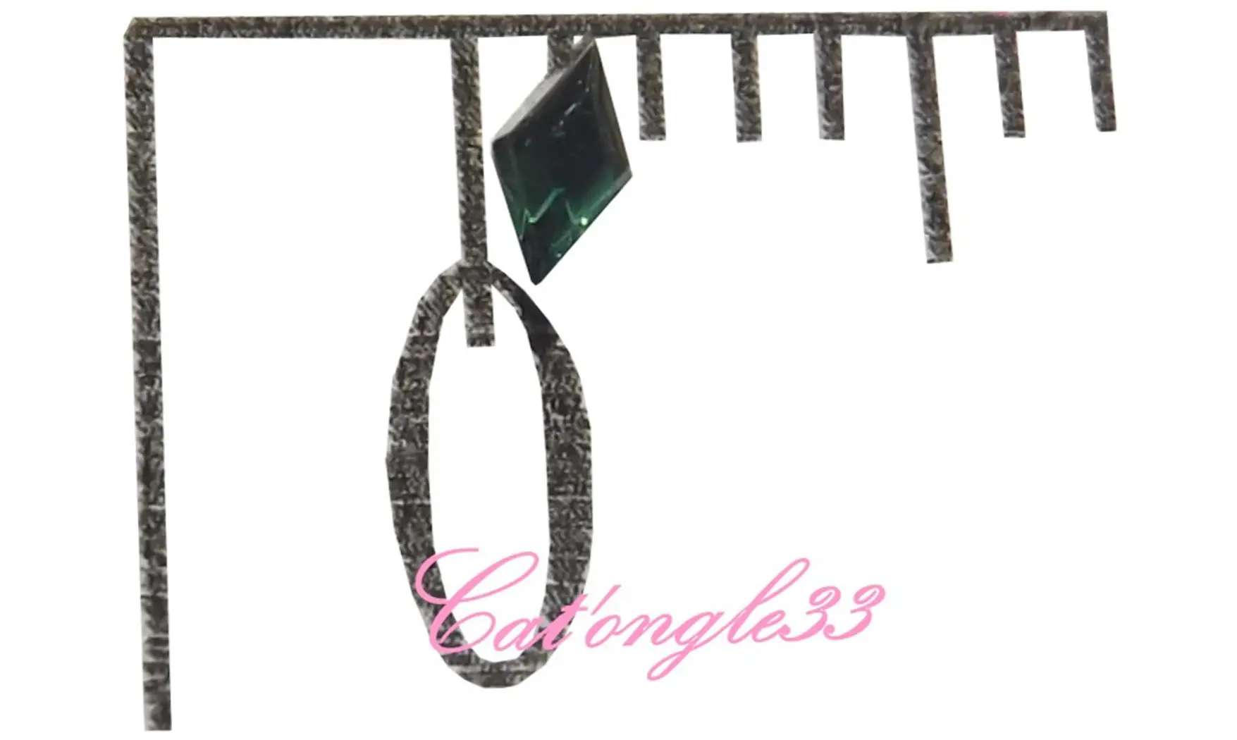 Strass losange vert sapin