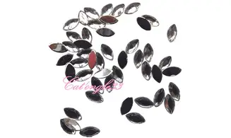 Strass olive argent 4/2 mm