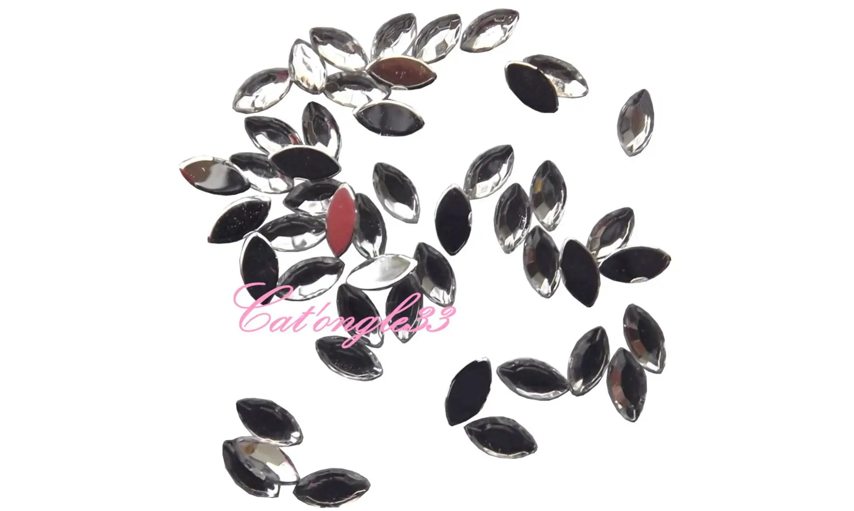 Strass olive argent 4/2 mm