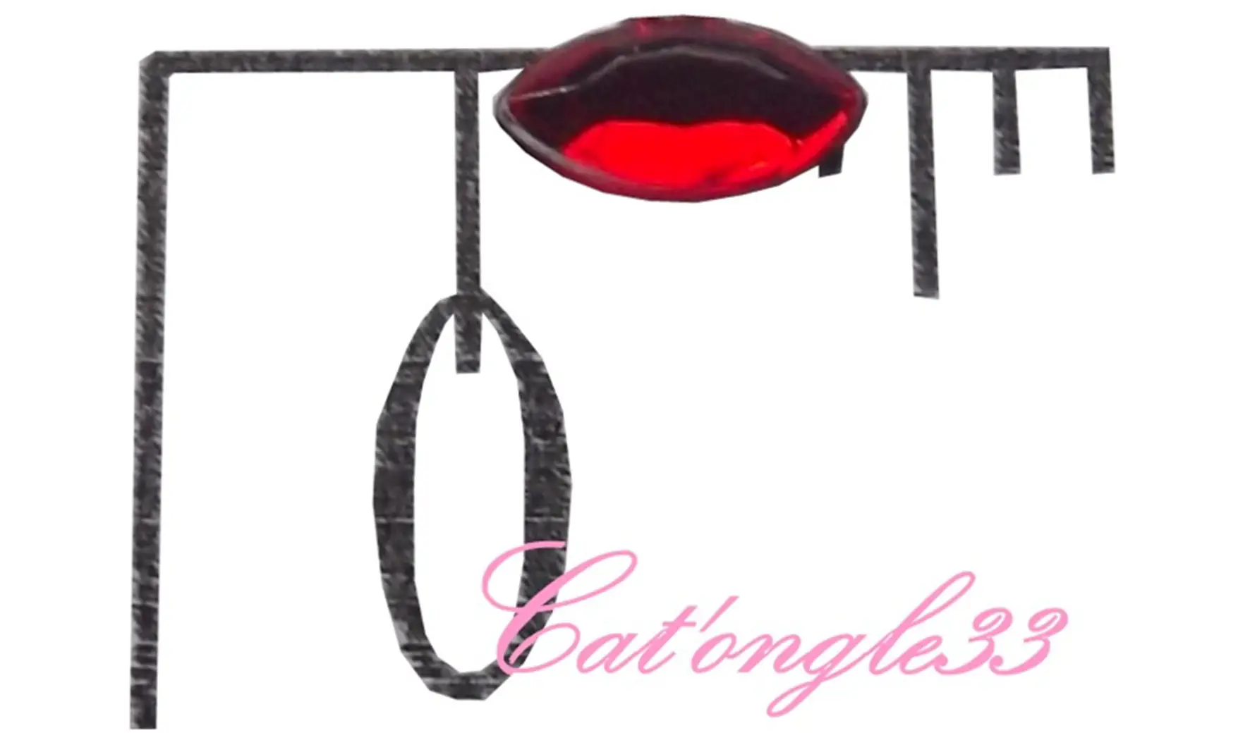 Strass olive rouge 4/2 mm