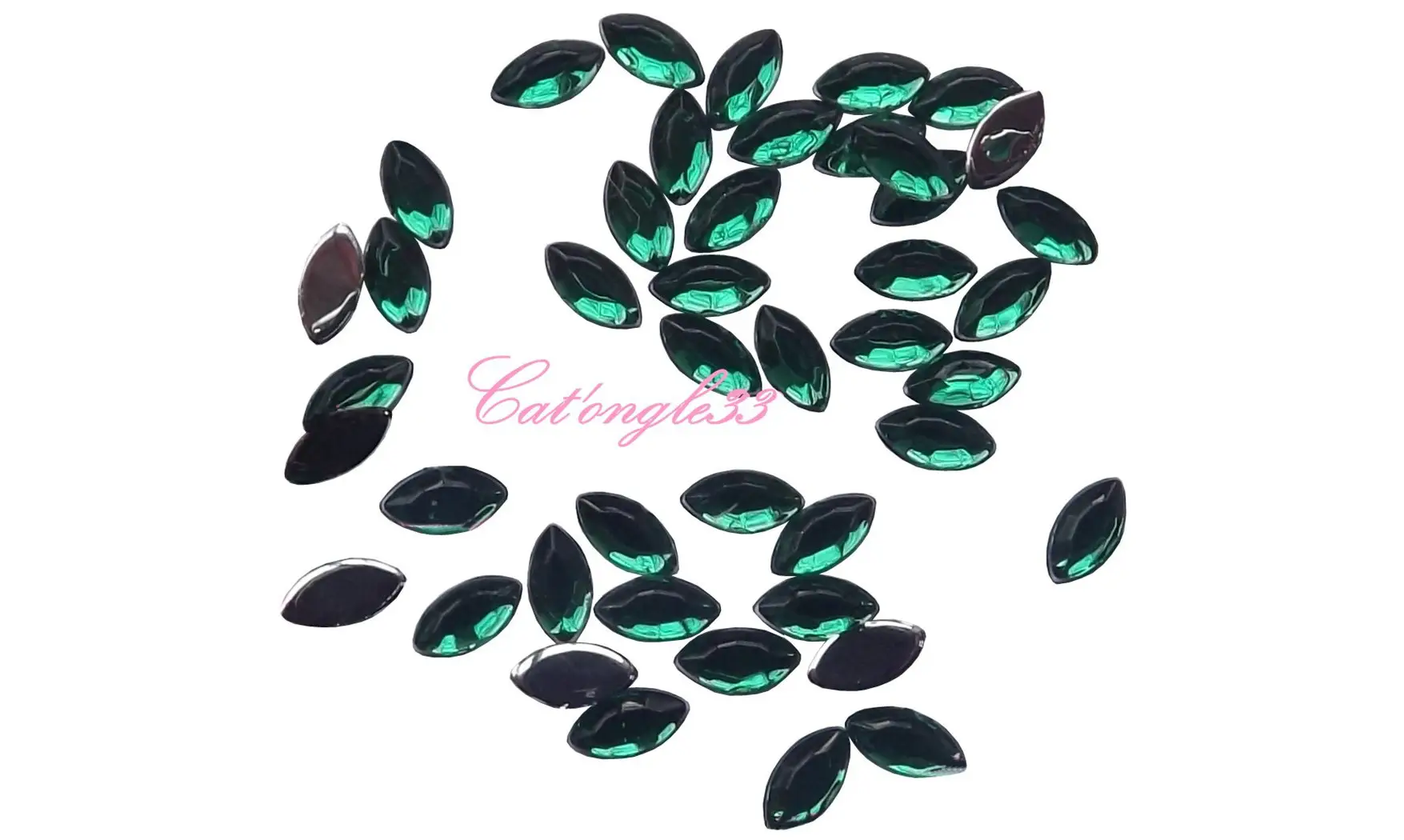 Strass olive vert sapin 4/2 mm