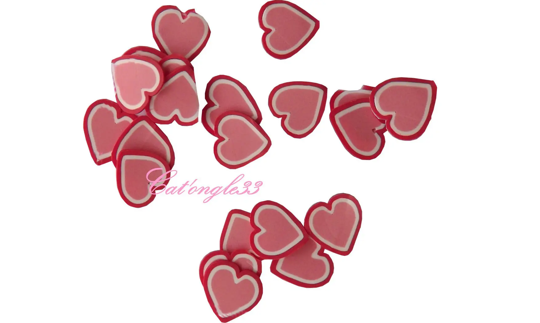 Sachet de fimo coeur rouge