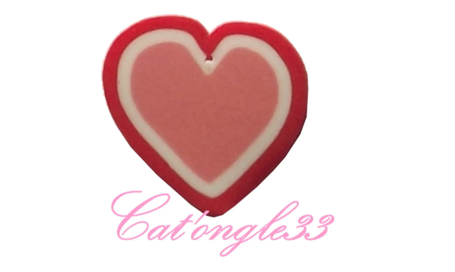 Sachet de fimo coeur rouge