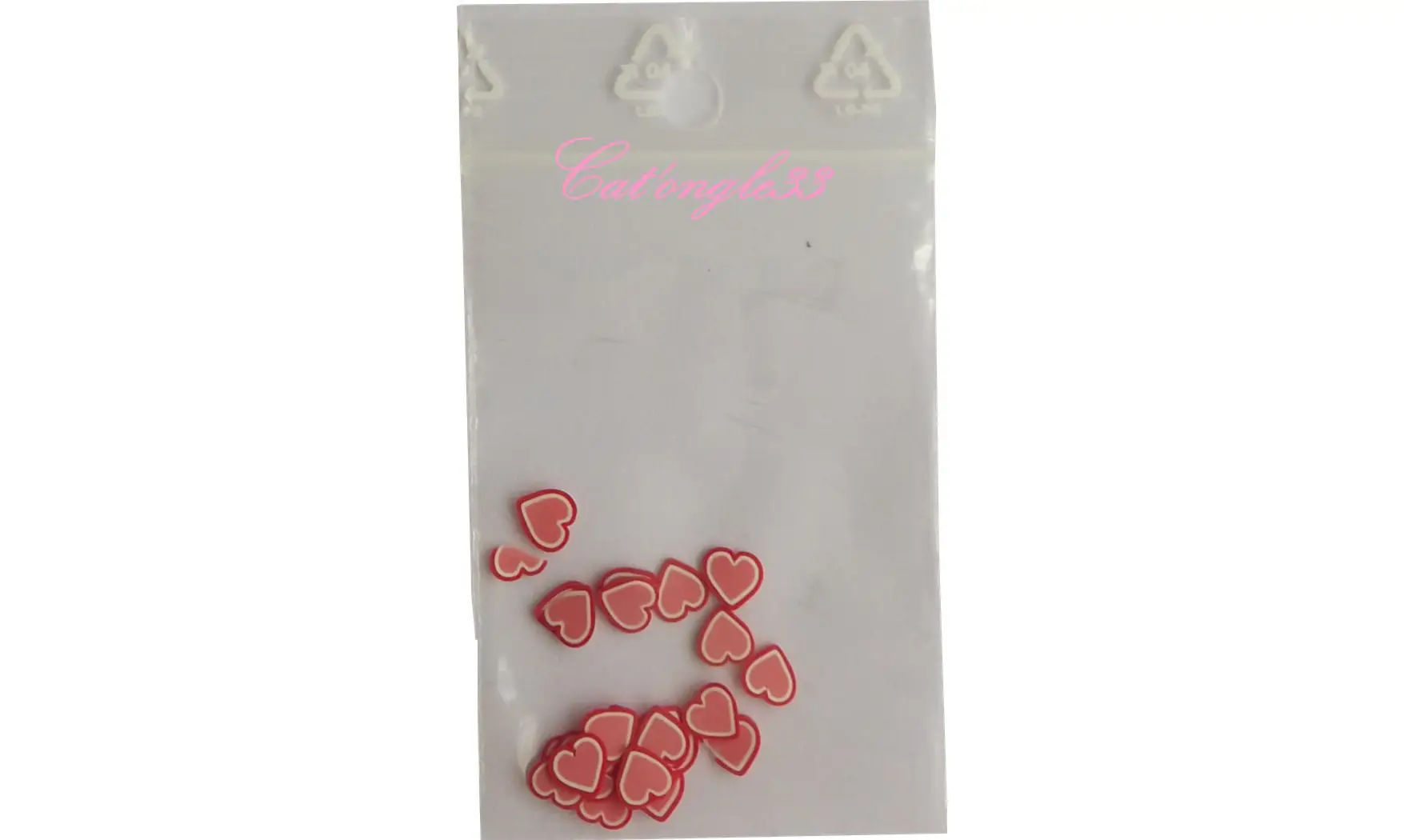 Sachet de fimo coeur rouge