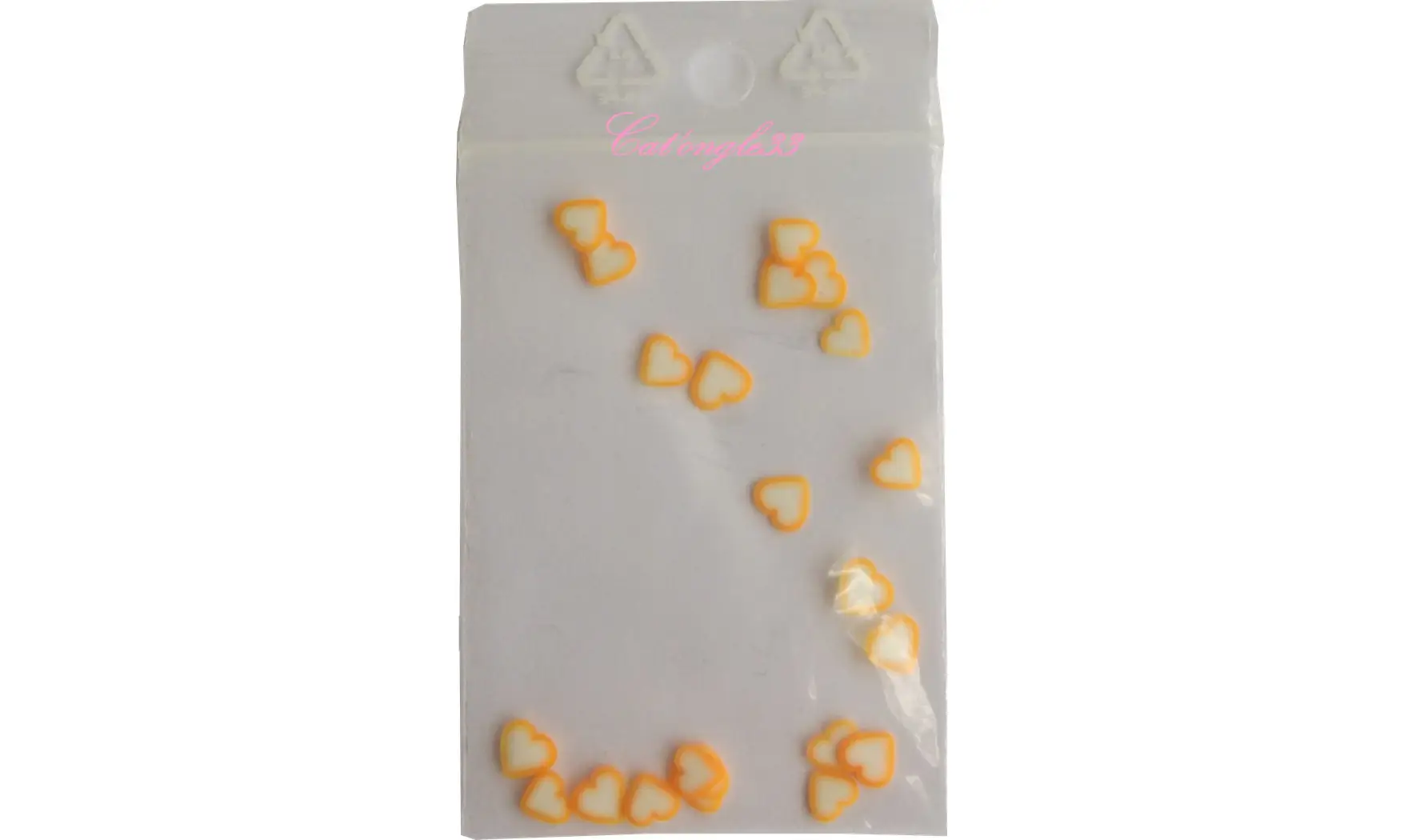 Sachet de fimo coeur orange