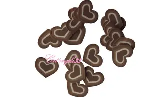 Sachet de fimo coeur marron