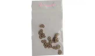 Sachet de fimo coeur marron
