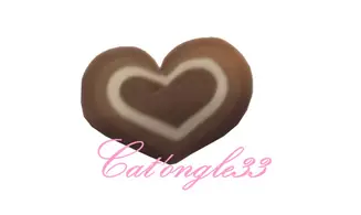 Baton fimo coeur marron
