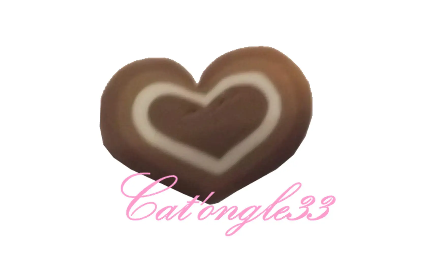 Baton fimo coeur marron