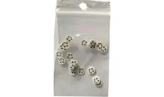 Sachet de fimo smiley blanc