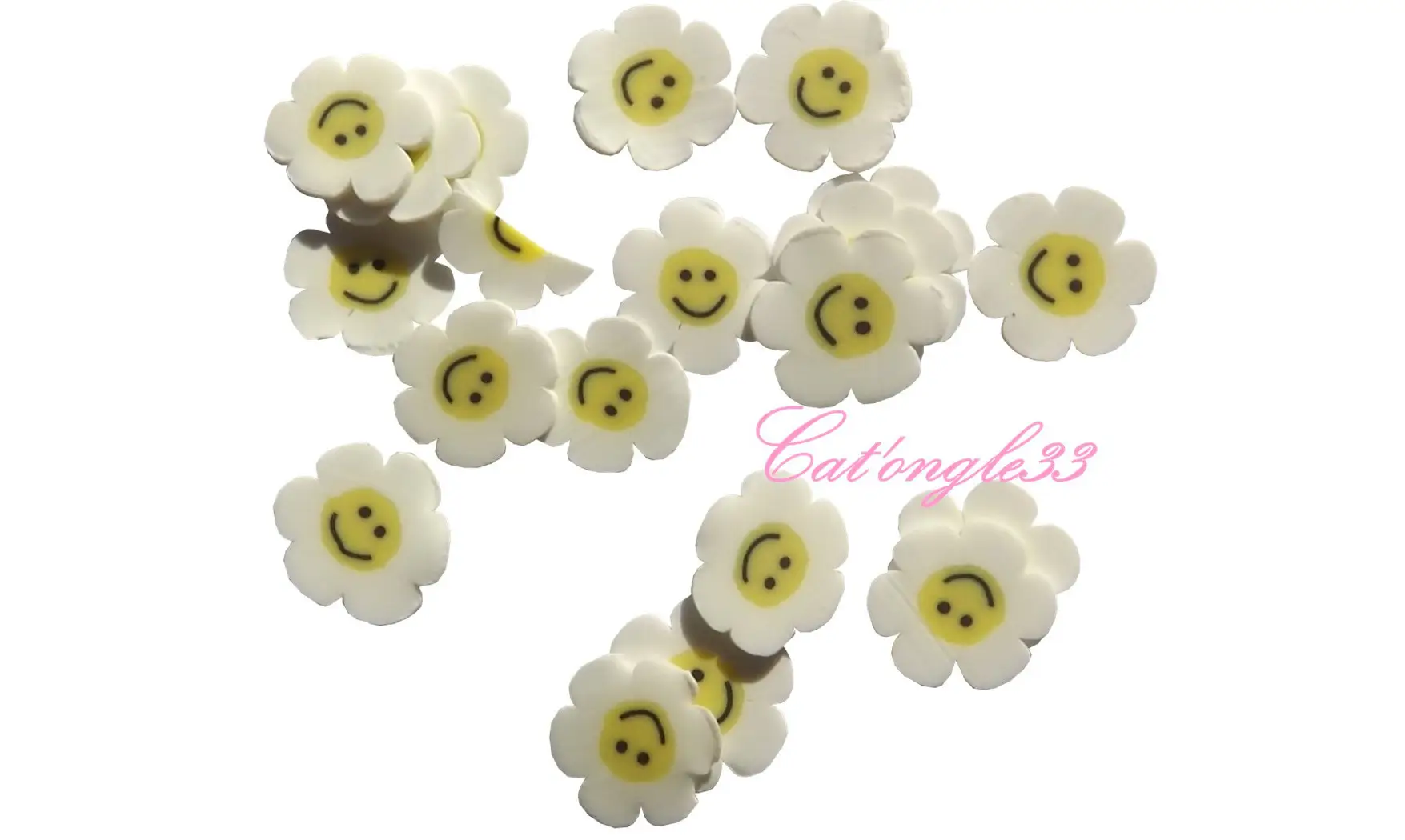 Sachet de fimo smiley marguerite