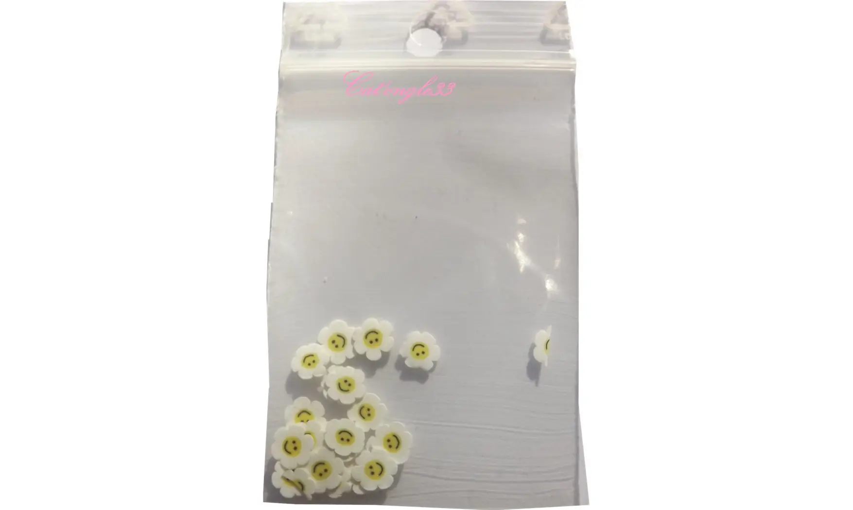 Sachet de fimo smiley marguerite