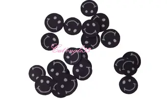 Sachet de fimo smiley noir