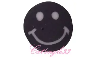 Sachet de fimo smiley noir