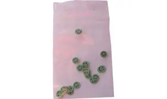 Sachet de fimo smiley vert