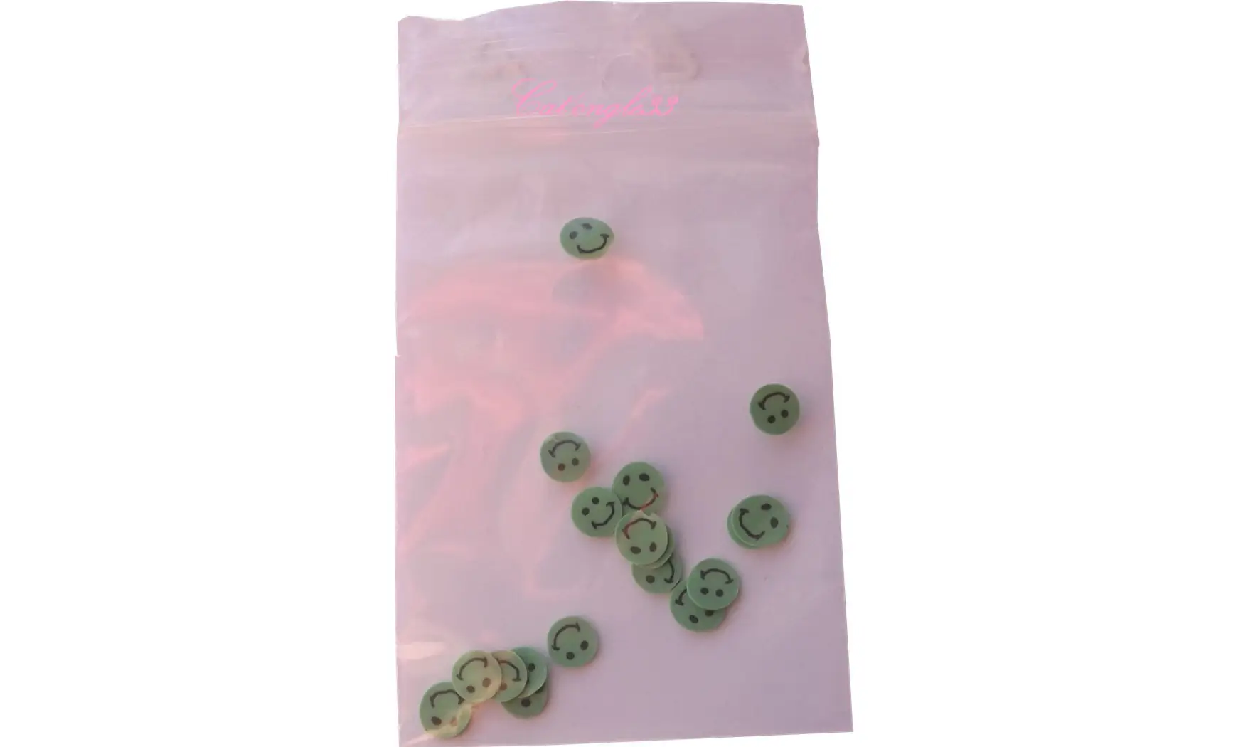Sachet de fimo smiley vert