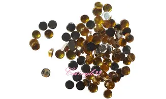 Strass rond jaune 2mm