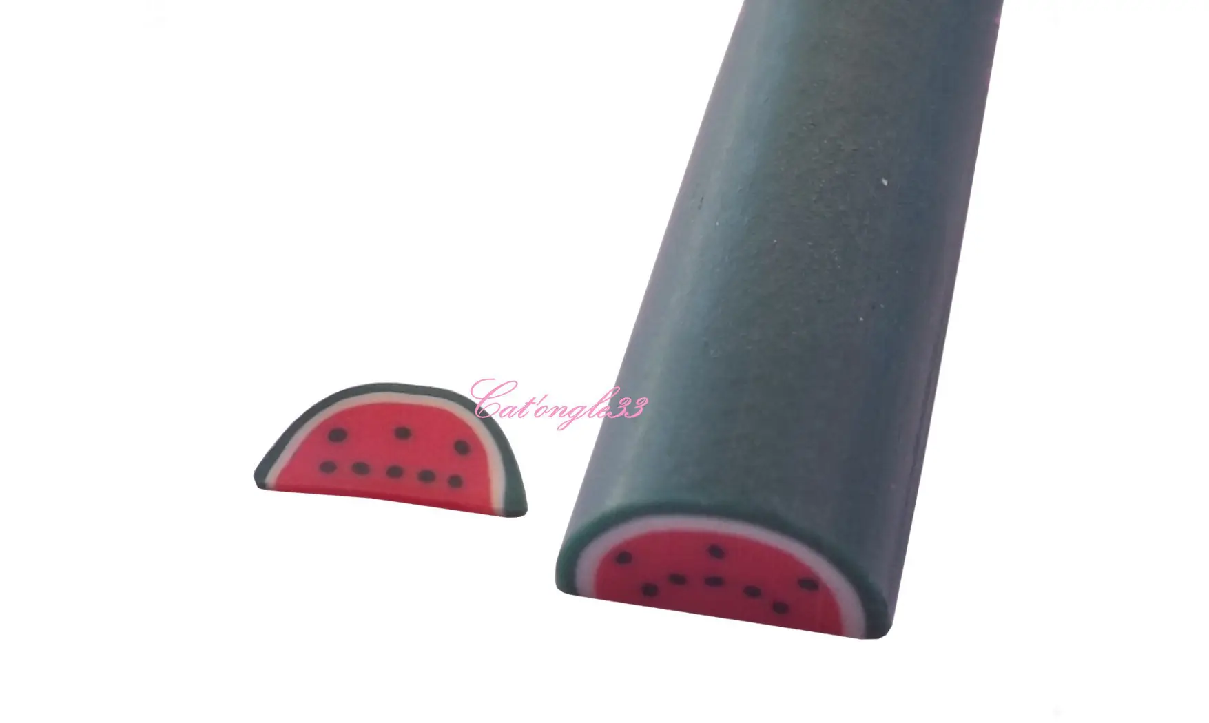 Baton fimo 1/2 pastéque verte