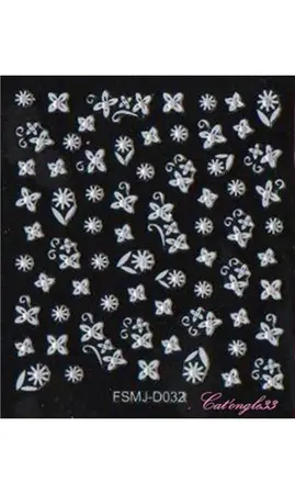 Stickers blanc brillant FSMJ-D032
