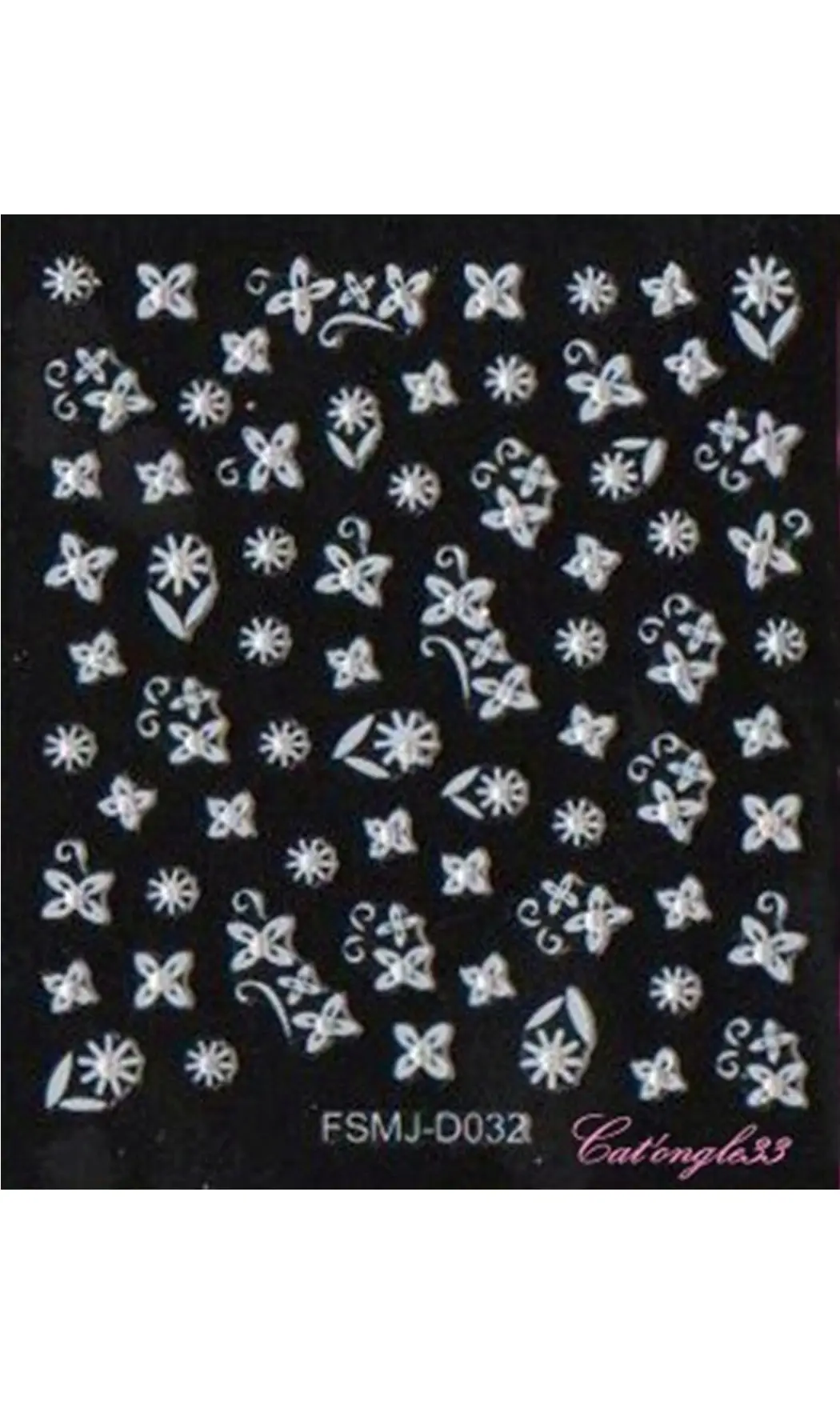 Stickers blanc brillant FSMJ-D032