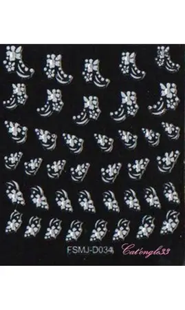 Stickers blanc brillant FSMJ-D034