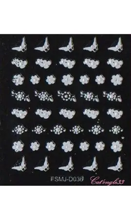 Stickers blanc brillant FSMJ-D036