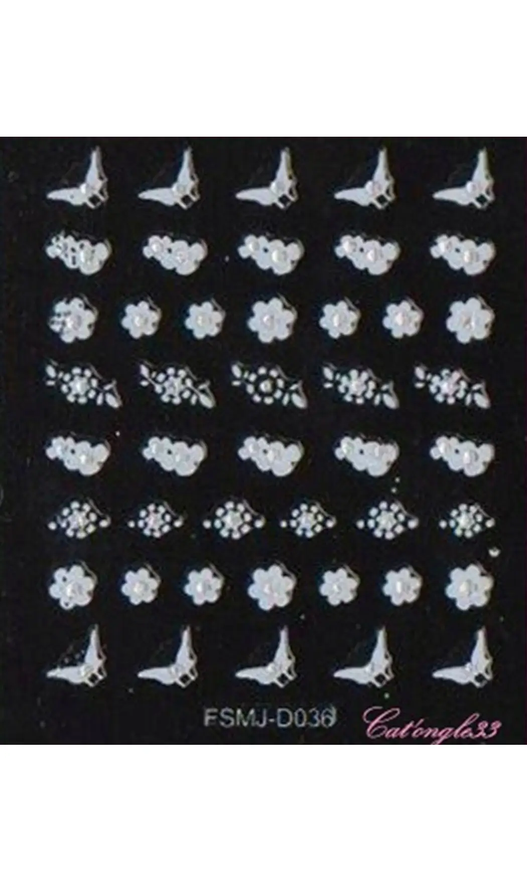 Stickers blanc brillant FSMJ-D036