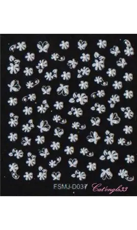 Stickers blanc brillant FSMJ-D037