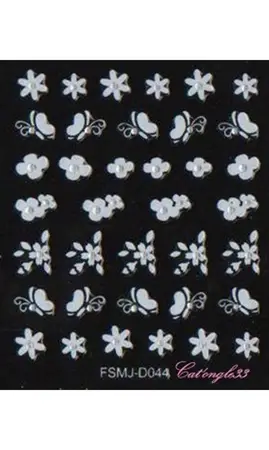 Stickers blanc brillant FSMJ-D044
