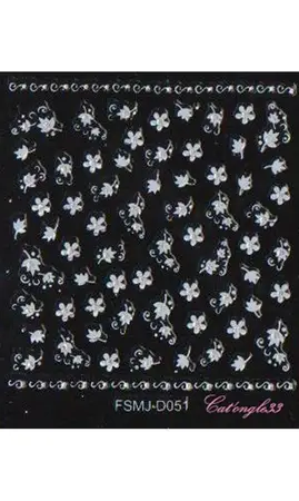 Stickers blanc brillant FSMJ-D051