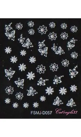 Stickers blanc brillant FSMJ-D057