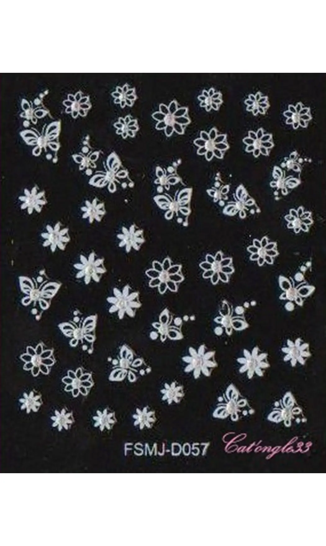 Stickers blanc brillant FSMJ-D057