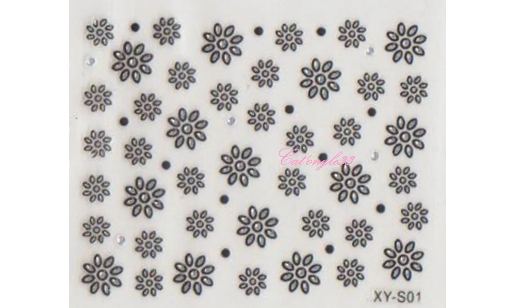 Stickers noir/argent XY-S01