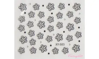 Stickers noir/argent XY-S03