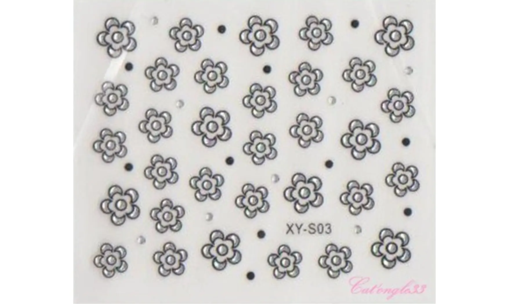 Stickers noir/argent XY-S03