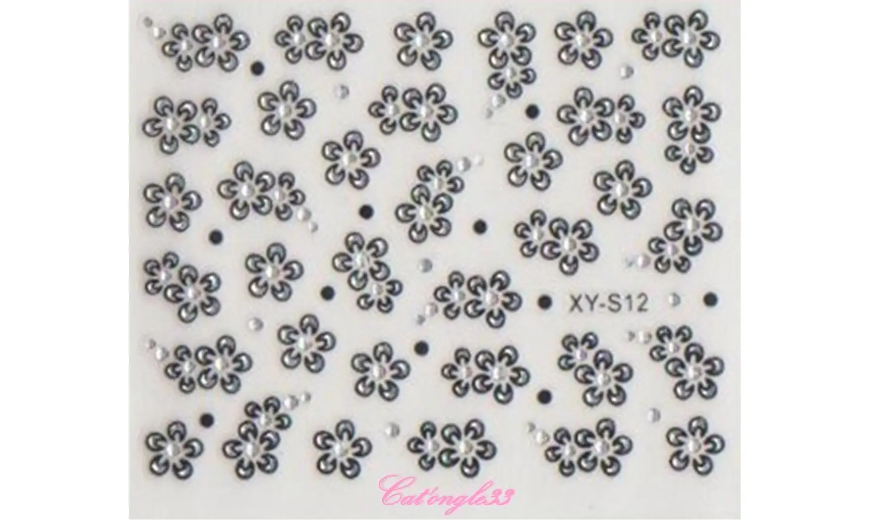Stickers noir/argent XY-S12