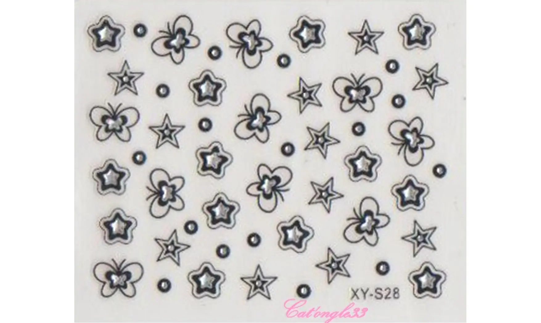Stickers noir/argent XY-S28